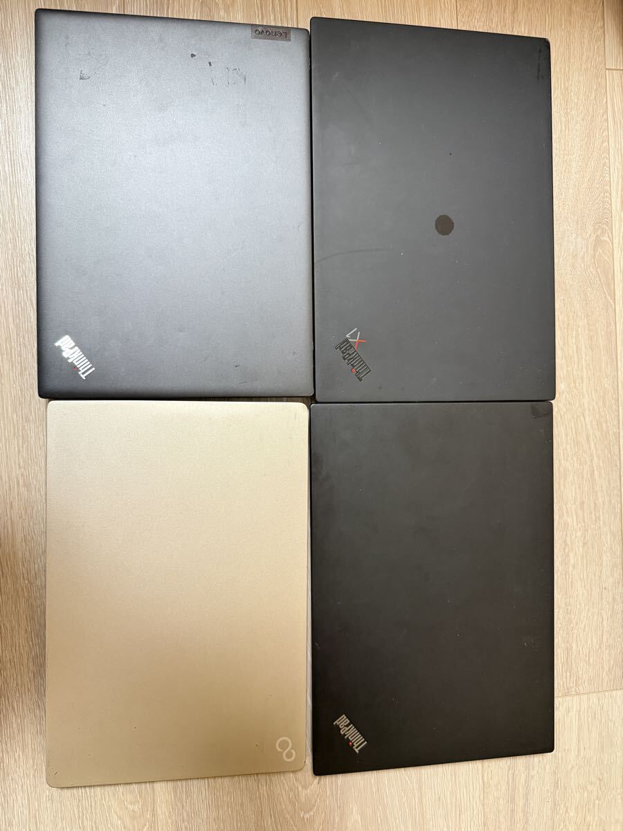 ジャンク ノートパソコン 4台まとめ Lenovo ThinkPad 20UA 20T3 21FH FUJITSU LIFEBOOK CH75/E3 部品取り 修理用拍卖