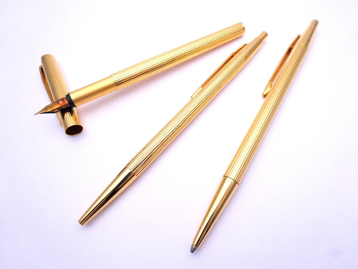 MONTBLANC ノブレス ペン先585刻印有 ゴールド 万年筆/ボールペン/シャーペン 3点まとめ 筆記用具 文房具 文具 モンブラン 1円~ T2262拍卖