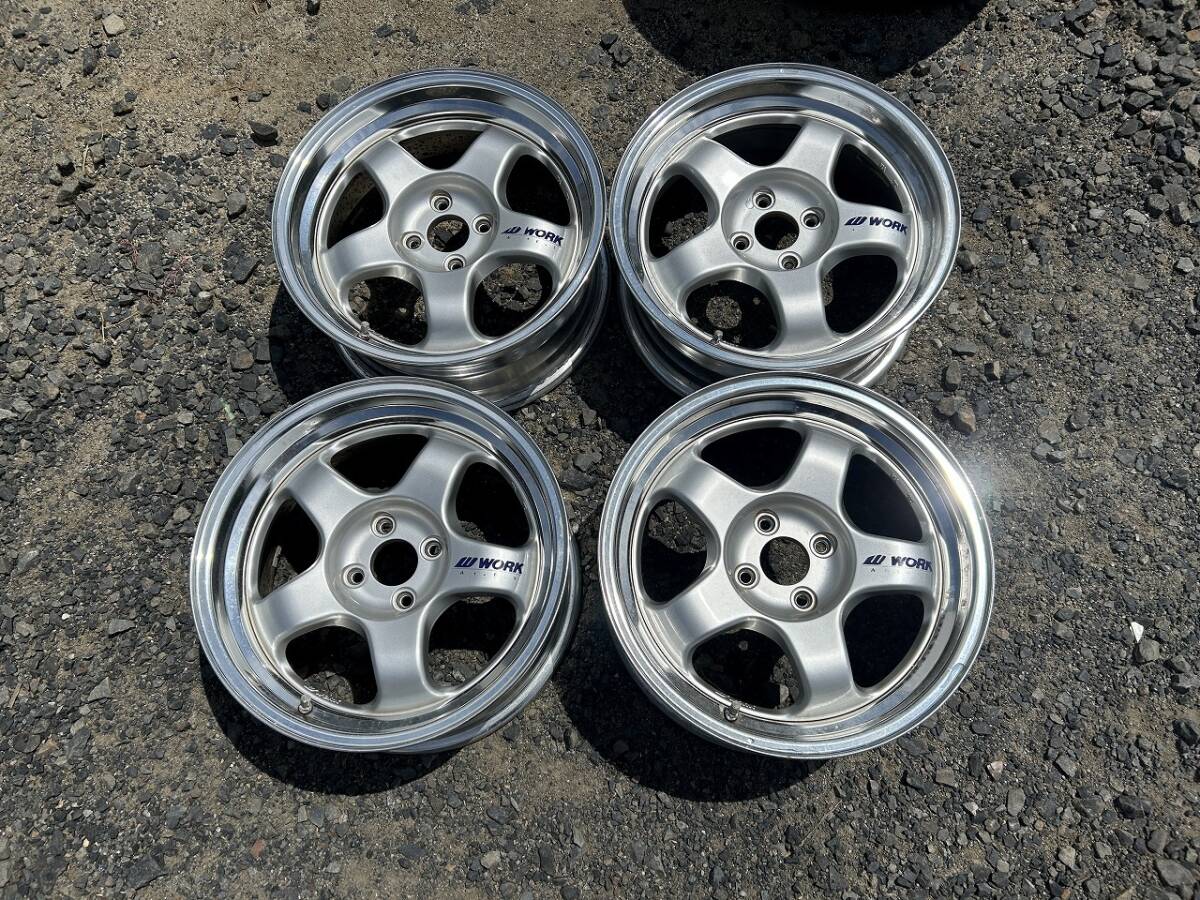 【引取限定】アバルト595等に!! Work MEISTER S1 マイスターS1 16×7 +20 4穴 PCD98 4本 中古 売切!!拍卖
