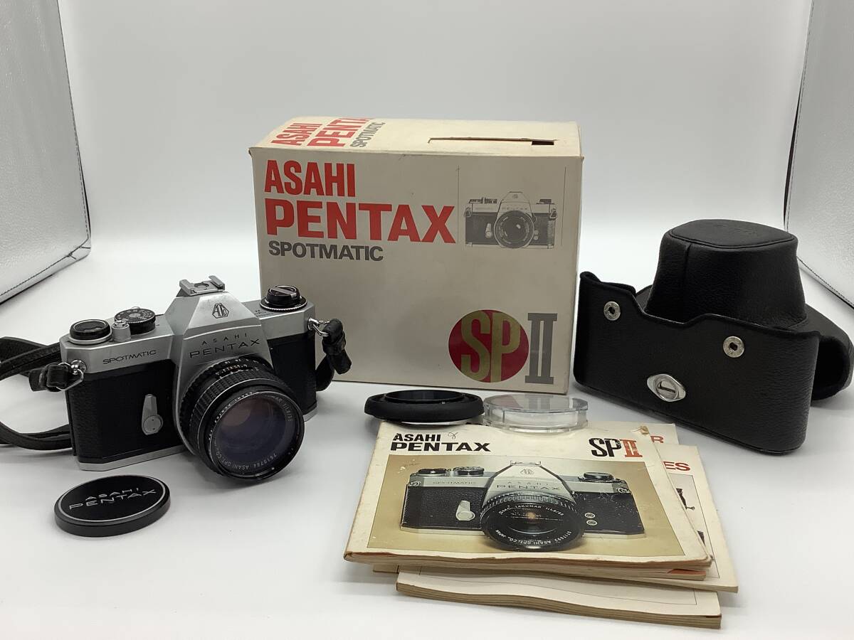 y1511 アサヒ ペンタックス PENTAX SPOTMATIC SP Ⅱ 2 55mm f/1.8 カメラ フィルム シャッター確認〇 箱説明書あり拍卖