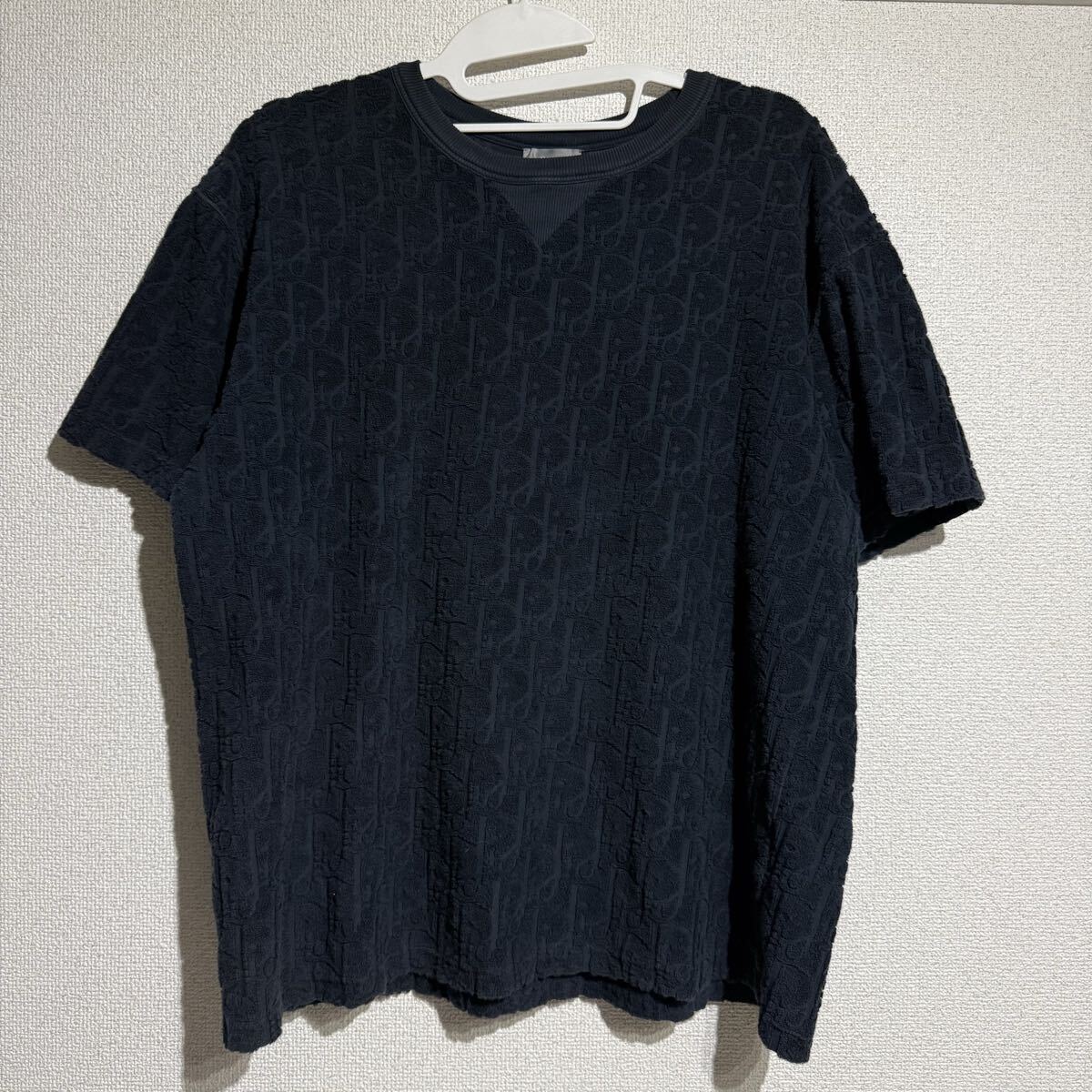 美品 Lサイズ Dior ディオール Tシャツ オブリーク トロッター Tシャツ トップス パイル生地 メンズ 半袖 クルーネック メンズ 拍卖