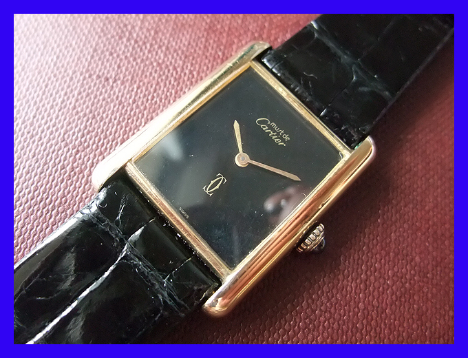 ★ ヴィンテージ品 Cartier カルティエ マストタンク LM 手巻き式腕時計 稼働品 レア! スパイダー文字盤 ★拍卖