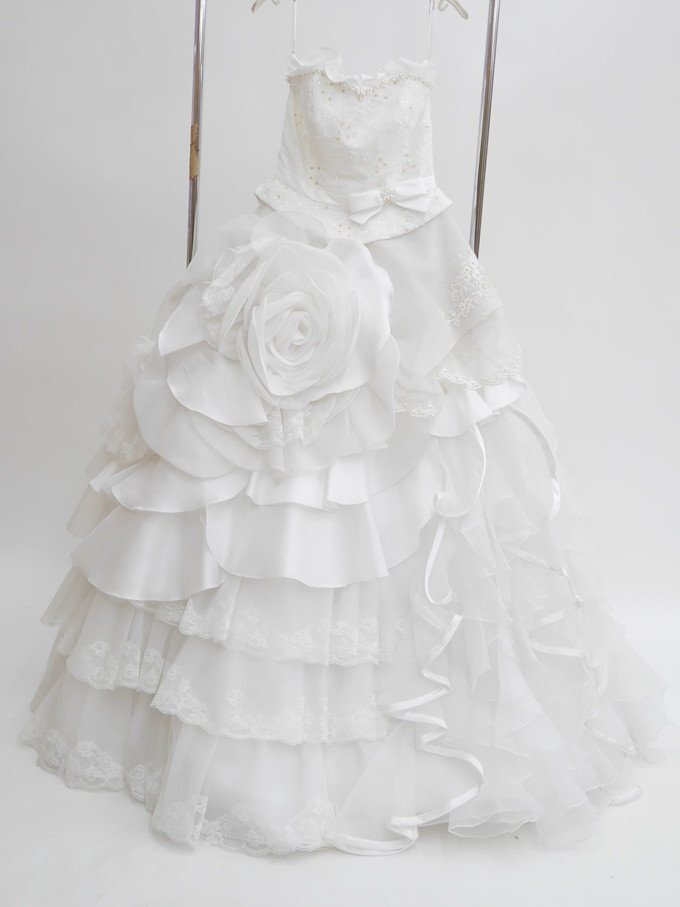 cherry★d1964dr★ブライダルフェア★ビックサイズ ウエディングドレス★ブライダル★結婚式★プリンセス 舞台 スタジオ 前撮り【中古品】拍卖