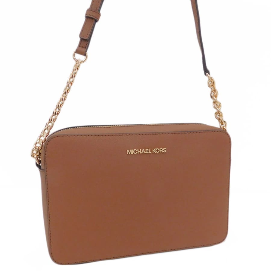 1円■未使用品 マイケルコース ショルダーバッグ ブラウン系 レザー ジェットセット MICHAEL KORS ■E.Biu.pS-28拍卖