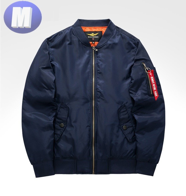ジャケット MA1タイプ ネイビー M フライトジャケット ブルゾン拍卖