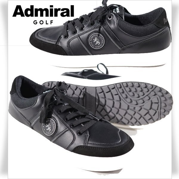新品1円~★Admiral GOLF アドミラル ゴルフ メンズ ゴルフシューズ 26.0cm 黒 LEICESTER ADMS3A60 靴 スパイクレスシューズ ◆B6386◆拍卖