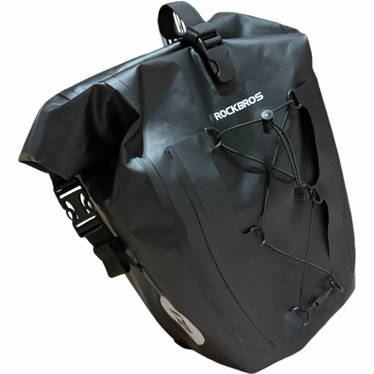 ROCKBROS パニアバッグ 25L 自転車 リアサイドバッグ ロールトップ拍卖