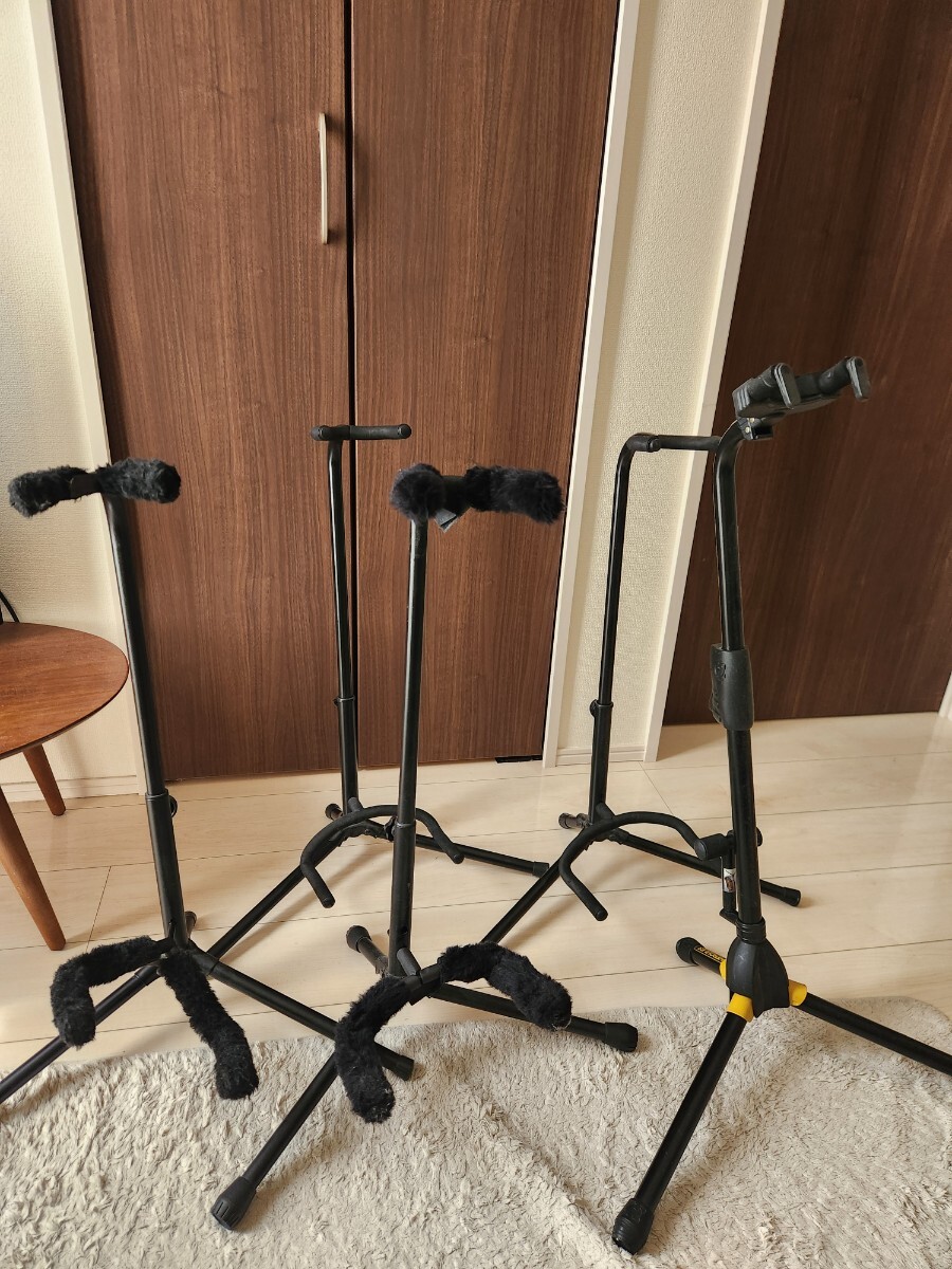 1円~ ギタースタンド 5本セット まとめ売り 高さ調節可能 HERCULES拍卖