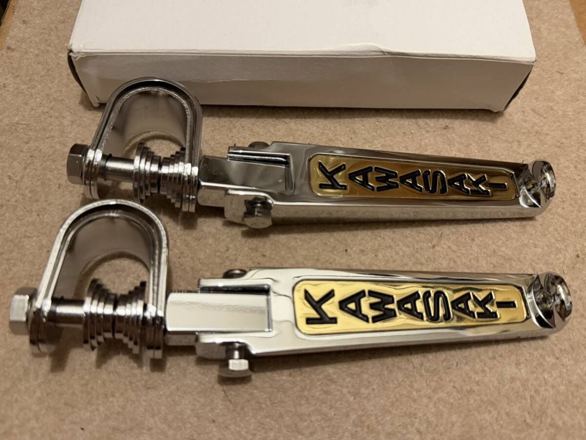 当時物 カワサキロゴ ハイウェイペグ NOS (検 Z2 Z1 KZ900 Z400FX Z250FT SS KH マッハ MK2 BEET デイトナ ヨシムラ 城東 キジマ JMC 昭和拍卖