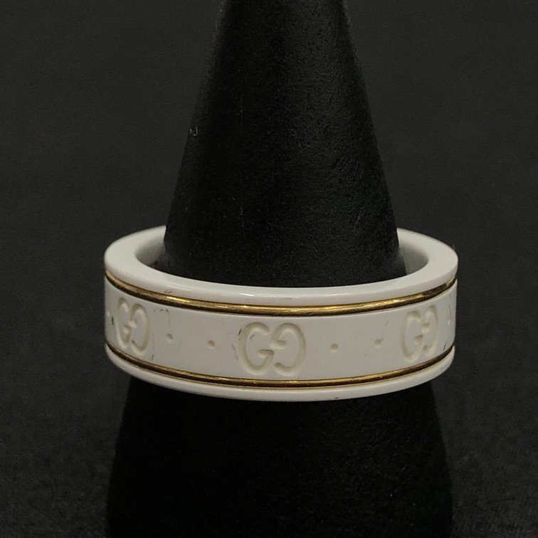 GUCCI グッチ アイコンリング Au750 2699VI size:20号 総重量:5.43g【EHAA0048】拍卖