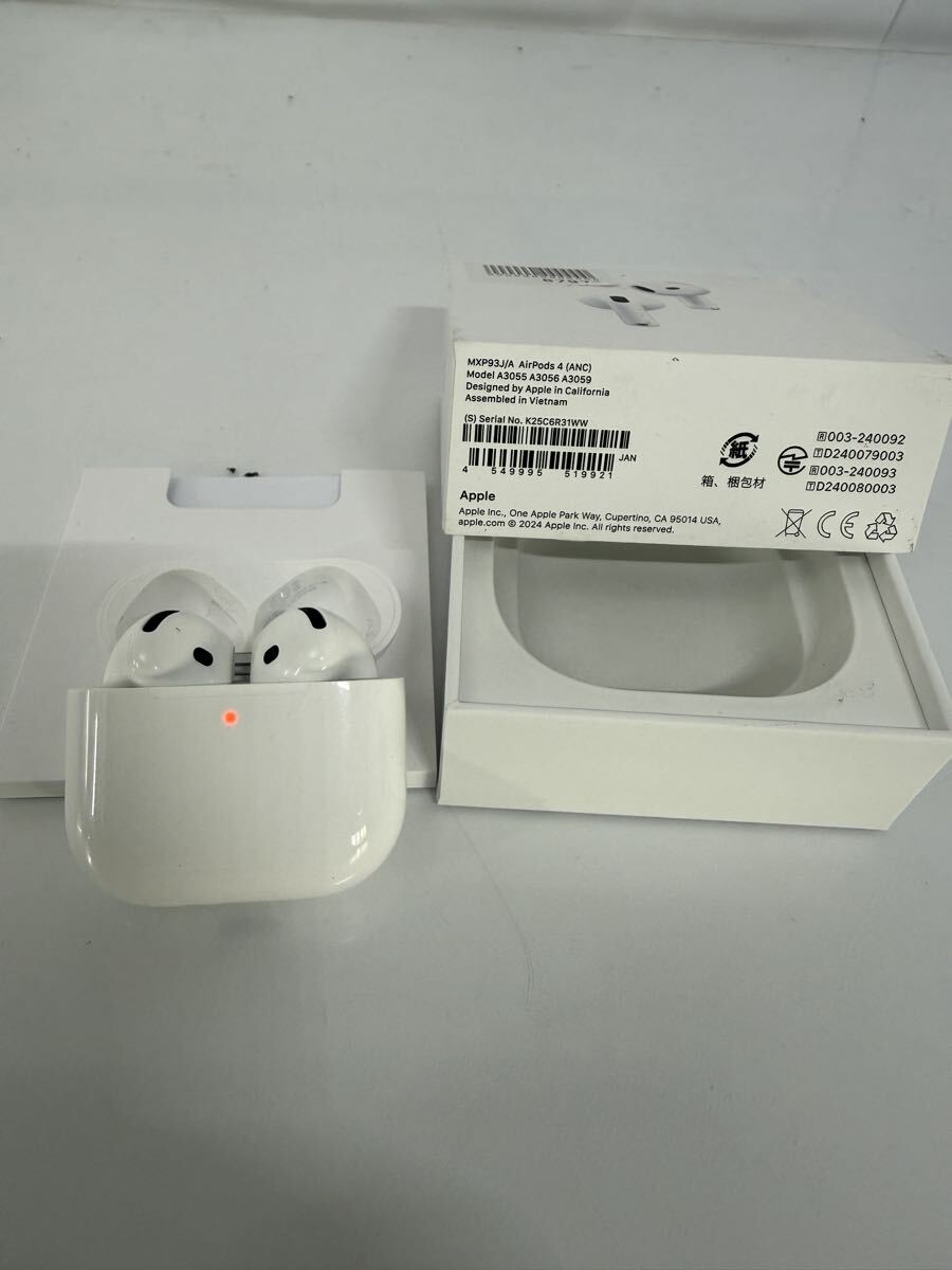 Apple アップル AirPods4 ANC エアポッズ4 第4世代 MXP93J/A A3055/A3056/A3059 中古品 限定保証期間内(#H11拍卖