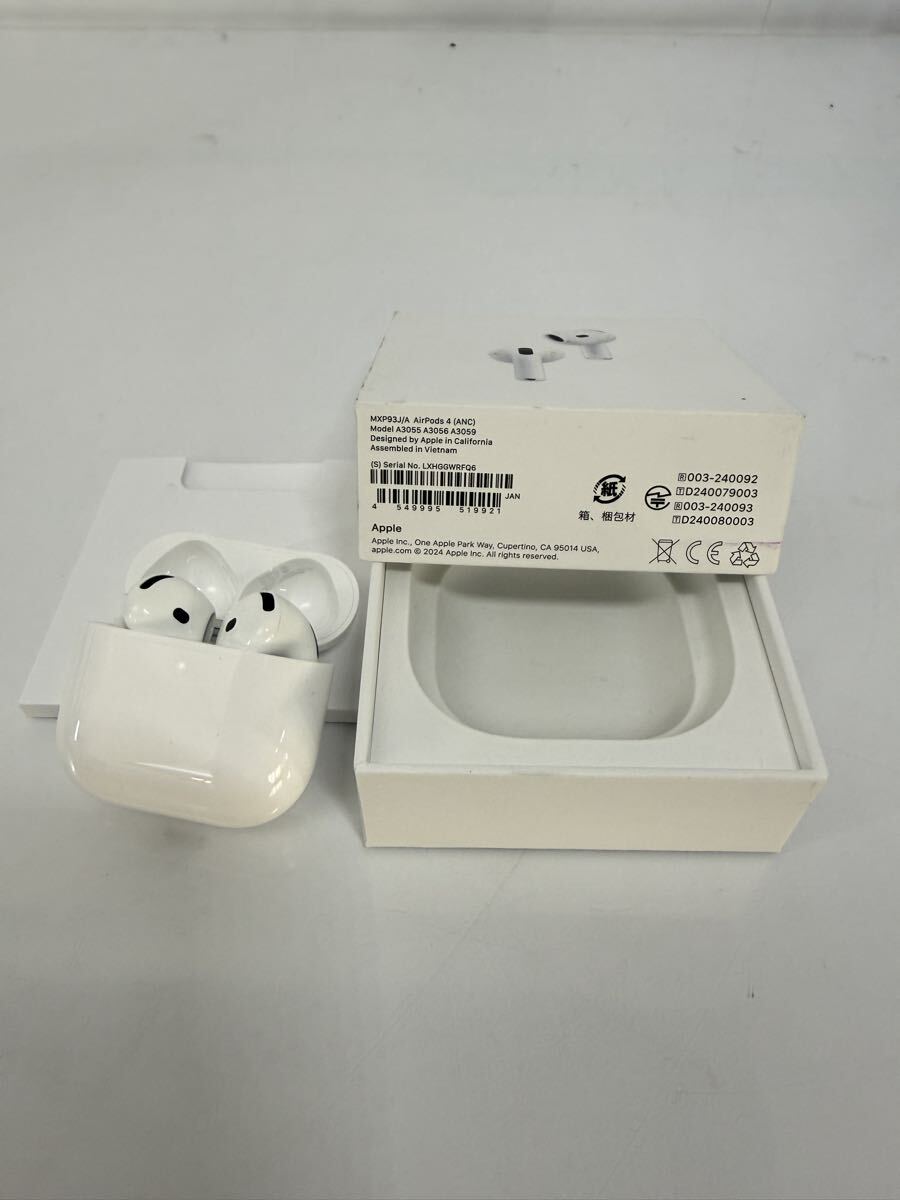 Apple アップル AirPods4 ANC エアポッズ4 第4世代 MXP93J/A A3055/A3056/A3059 限定保証期間内 中古品(#A拍卖