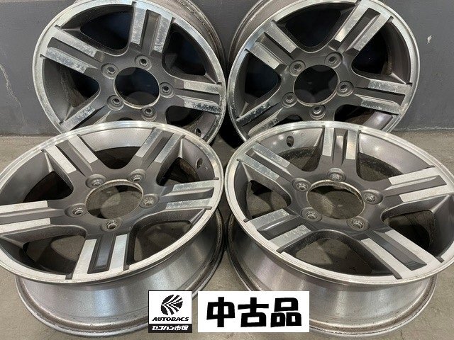 【中古品】JB23 ジムニー スズキ純正 16インチアルミ 5.5J +22 5H 139.7 4枚セット 1台分 おまけ付き拍卖