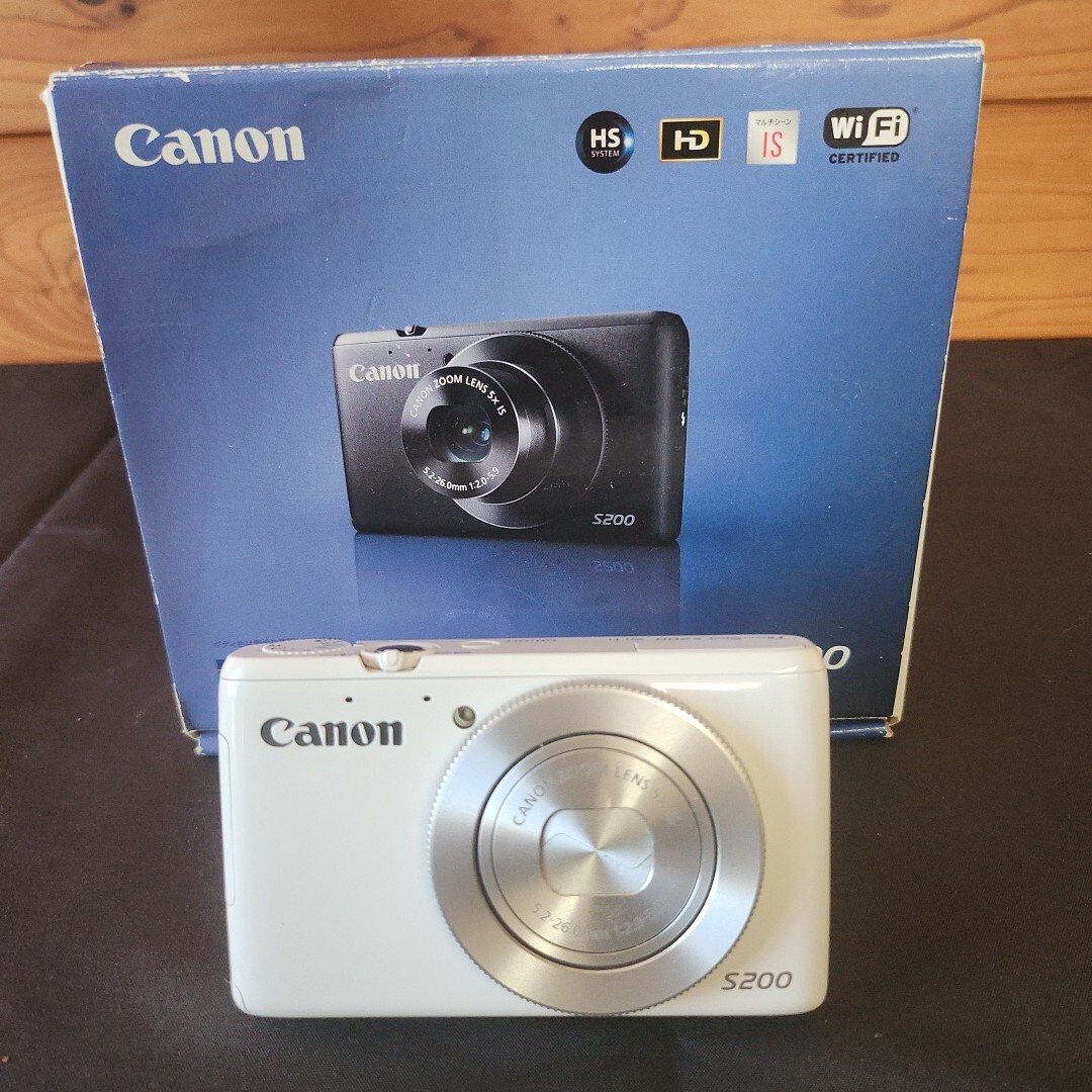 Canon PowerShot S200 ホワイト 箱付き コンパクトデジタルカメラ拍卖