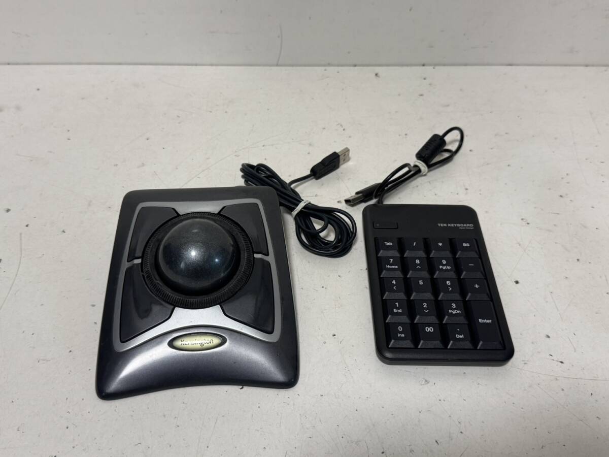 【Kensington Expert Mouse Trackball K64325 ケンジントン トラックボールマウス 本体 / エレコム テンキー TK-TCM012 2個セット】拍卖