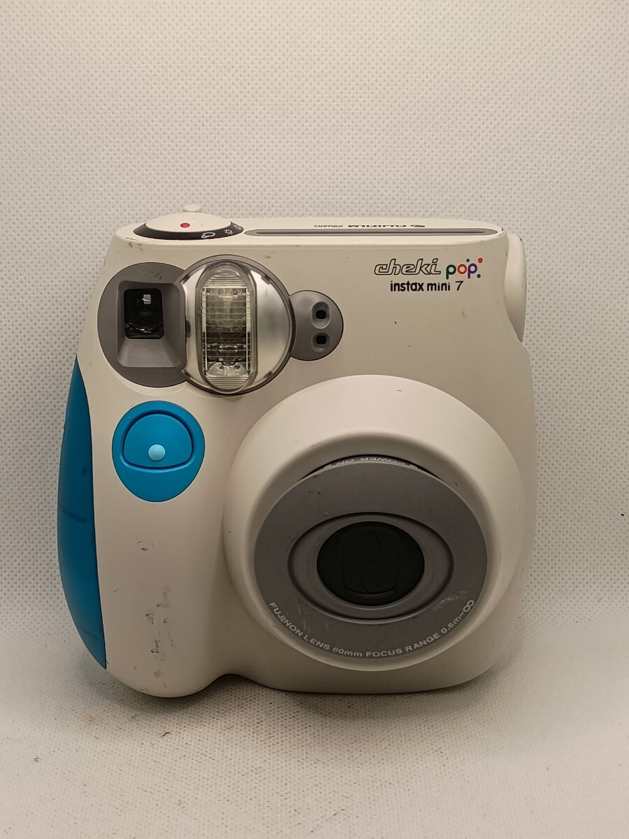 6858 【動作未確認】 1円スタート FUJIFILM Instax mini7 チェキ チェキポップ インスタントカメラ ホワイト 富士フィルム cheki拍卖