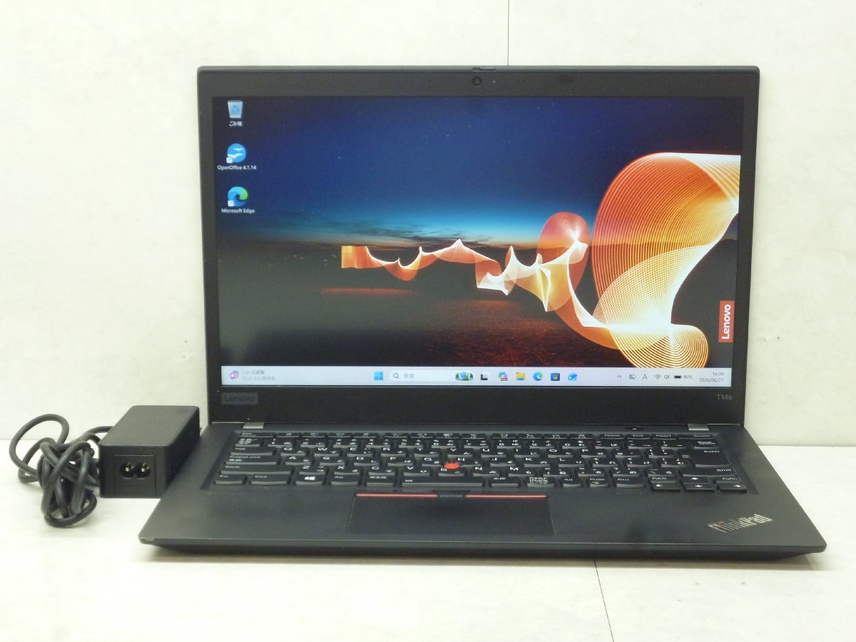 ☆1円☆Thinkpad T14s GEN1☆AMD Ryzen 5 PRO 4650U 2.10GHz/8GB/SSD128GB/高解像度/Radeon/無線/Bluetooth/カメラ/Office/Win11☆拍卖