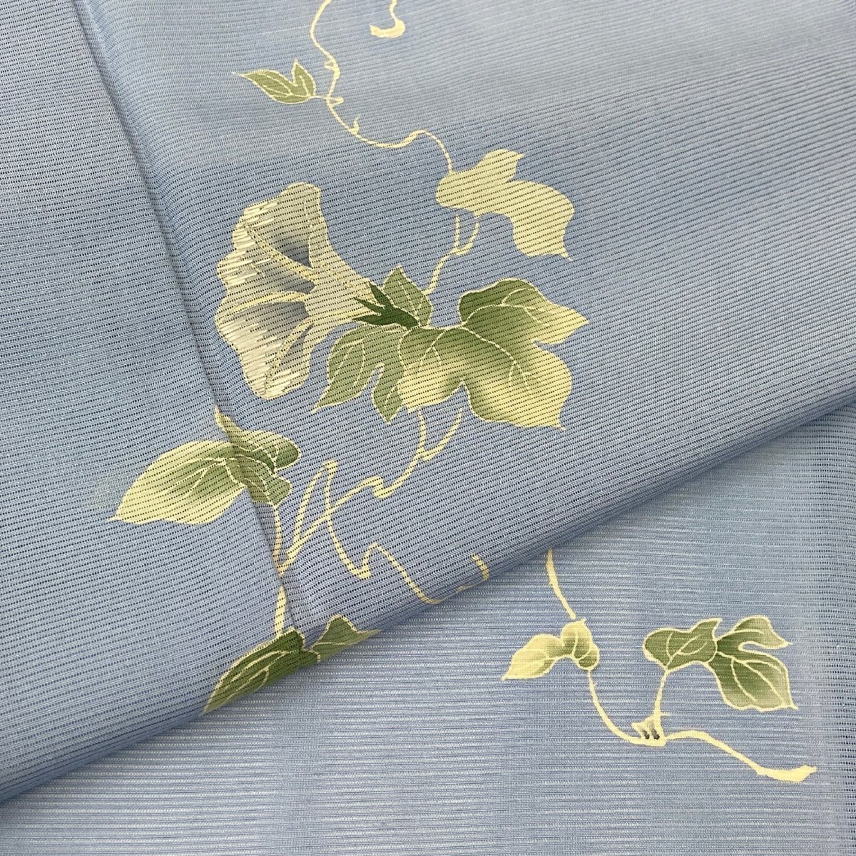 着物月花 伊と幸 手描き友禅 刺繍 朝顔 絽 夏訪問着 正絹 夏着物 ki9193拍卖