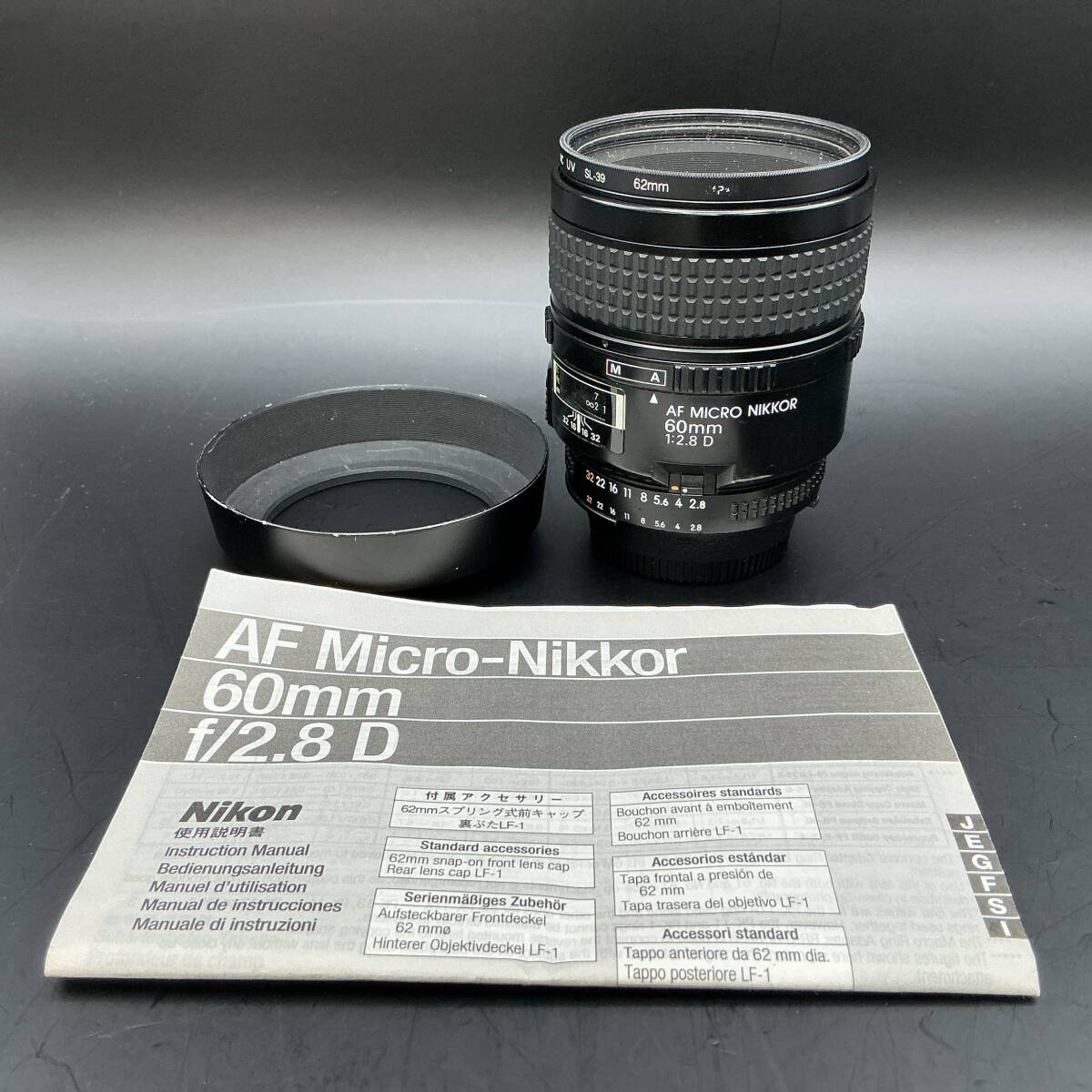 817◇ AF MICRO NIKKOR 60mm F2.8 ニコン マクロレンズ Nikon JAPAN 62mm 光学機器 カメラ備品拍卖