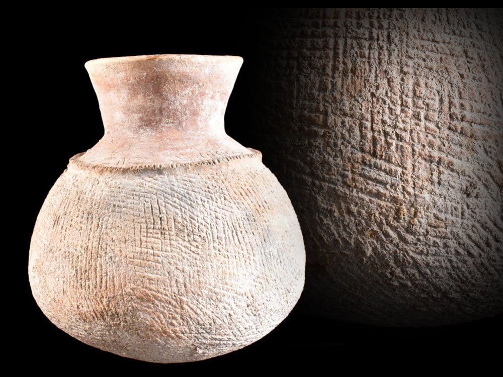 【雲】某コレクター買取品 タイ古陶 バンチェン土器 古美術品(須恵器 古壺 水瓶 土器壺)BY8226 OTuuyt拍卖