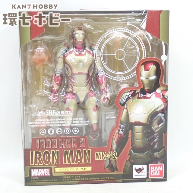 0RB61◆新品未開封 バンダイ マーベル S.H.Figuarts アイアンマン マーク42/フィギュア MARVEL SHフィギュアーツ IRON-MAN 送:60拍卖