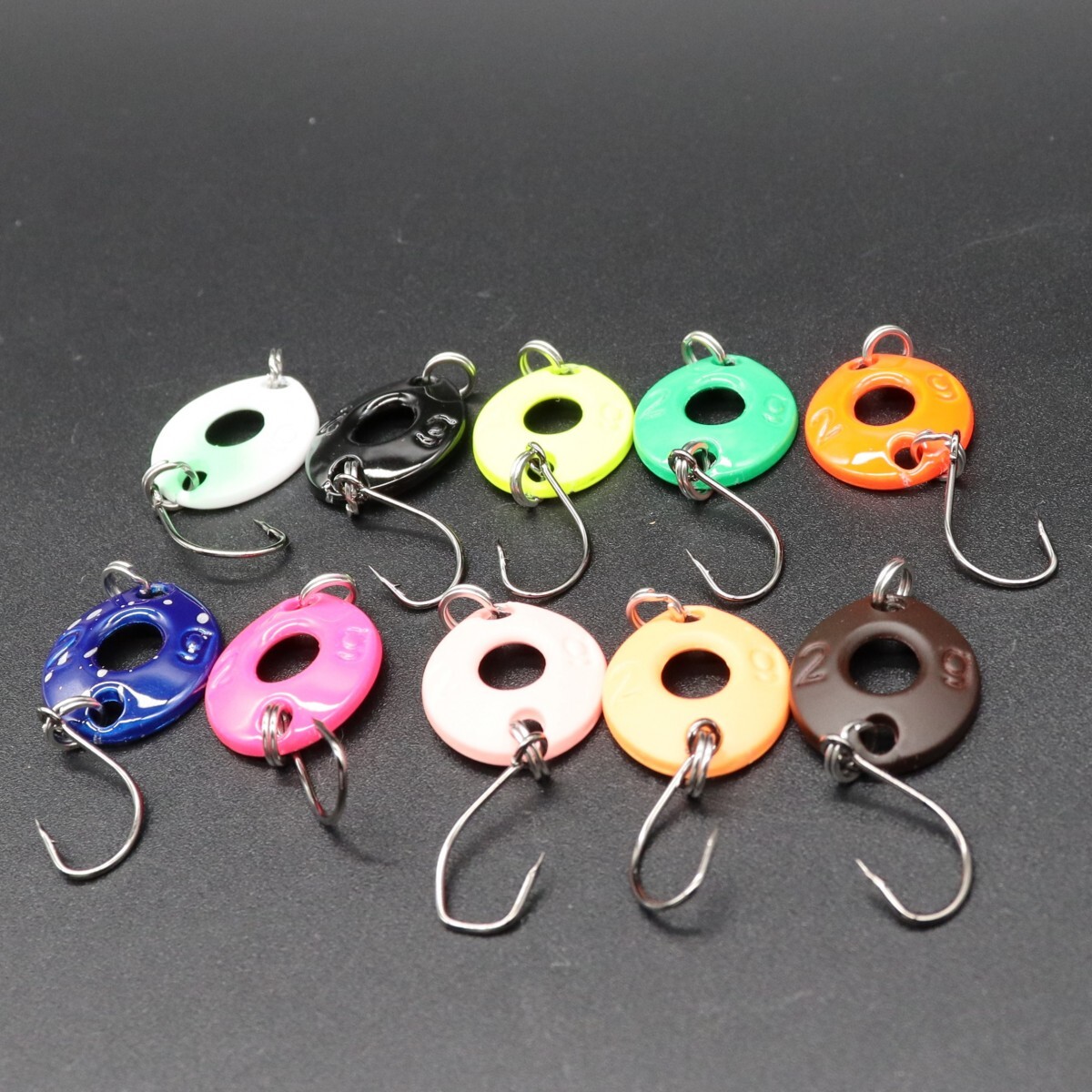 エリアトラウト 管釣り スプーン 【10個入】 21mm 2g エリアルアー エリアスプーン ジグ シングルフック ケース付属 es2g-10T拍卖