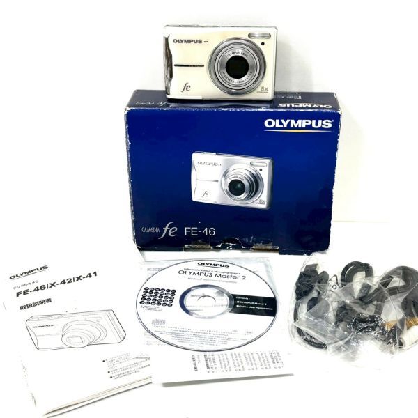【動作未確認】OLYMPUS オリンパス FE-46 ホワイト 箱付き デジカメ コンパクトデジタルカメラ ITD2G2NEX5YI A0713拍卖
