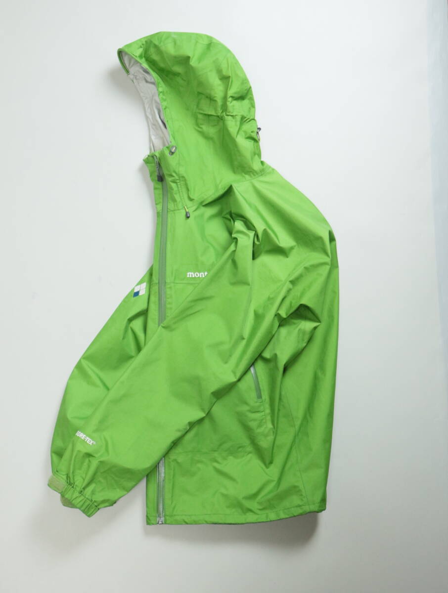 G326 mont-bell モンベル #1128340 レインダンサー ジャケット GORE-TEX ゴアテックス S グリーン フーデッドジャケット アウトドア拍卖