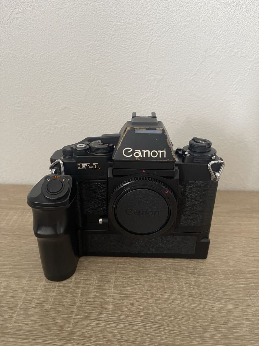 Canon NEW F-1 + AE POWER WINDER FN 一眼レフ フィルムカメラ キャノン ボディ 動作未確認 ジャンク拍卖