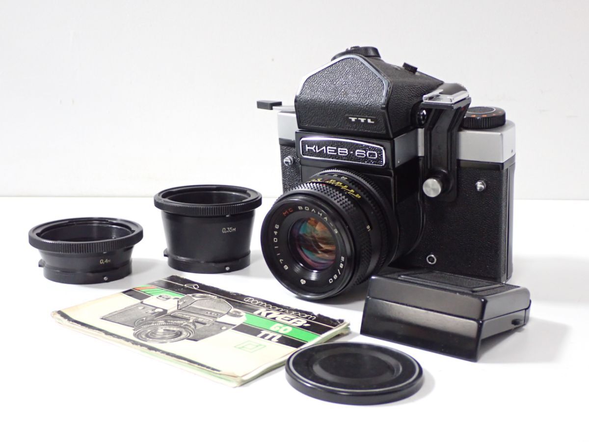 M858/8H●アルセナール工場 中判 一眼レフカメラ Kiev 60 TTL Pentacon Six キエフ MC Volna-3 80mm F2.8 ジャンク品●拍卖
