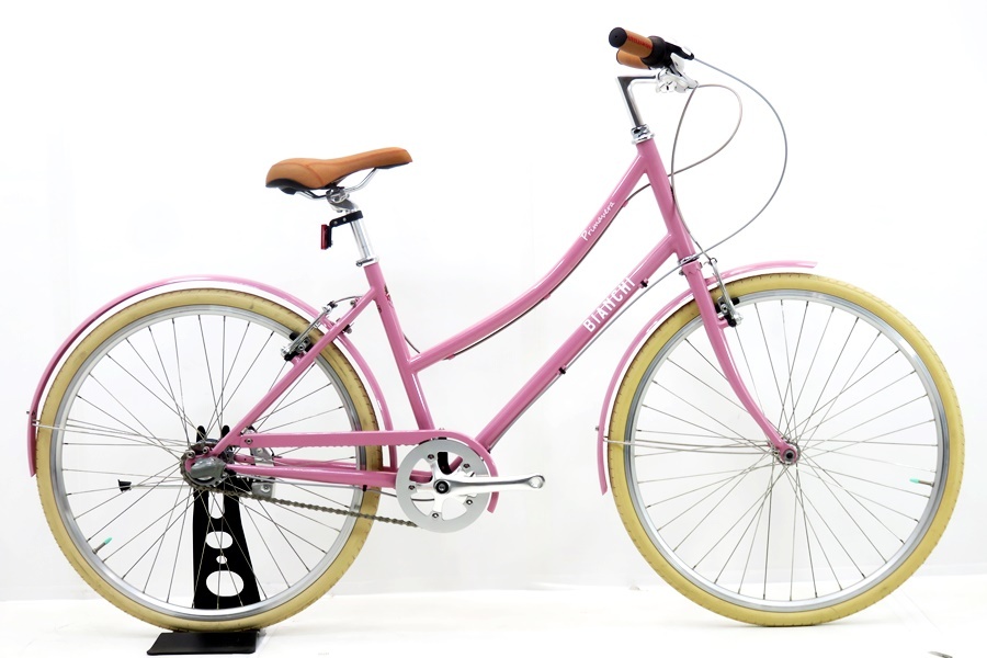 ★★ビアンキ BIANCHI PRIMAVERA 26 2018年モデル ハイテン シティサイクル バイク 42cm 26インチ 内装3速 ピンク拍卖