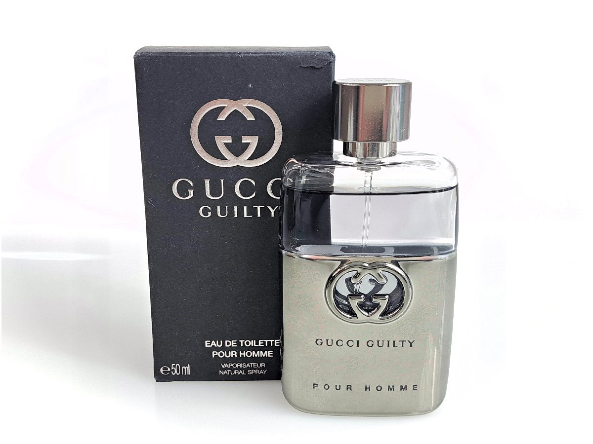 残多 グッチ GUCCI GUILTY POUR HOMME ギルティ プールオム オードトワレ スプレー 50ml 残量:8~9割 YK-6797拍卖