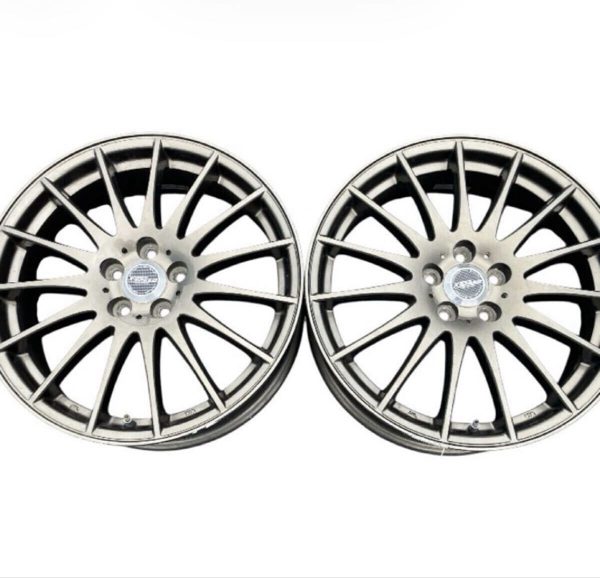 【美品】CROSS SPEED PREMIUM-15 ホイール タイヤホイール 17インチ 7J +38 5H 114.3 ブロンズ 2本 セット クロススピード プレミアム 拍卖
