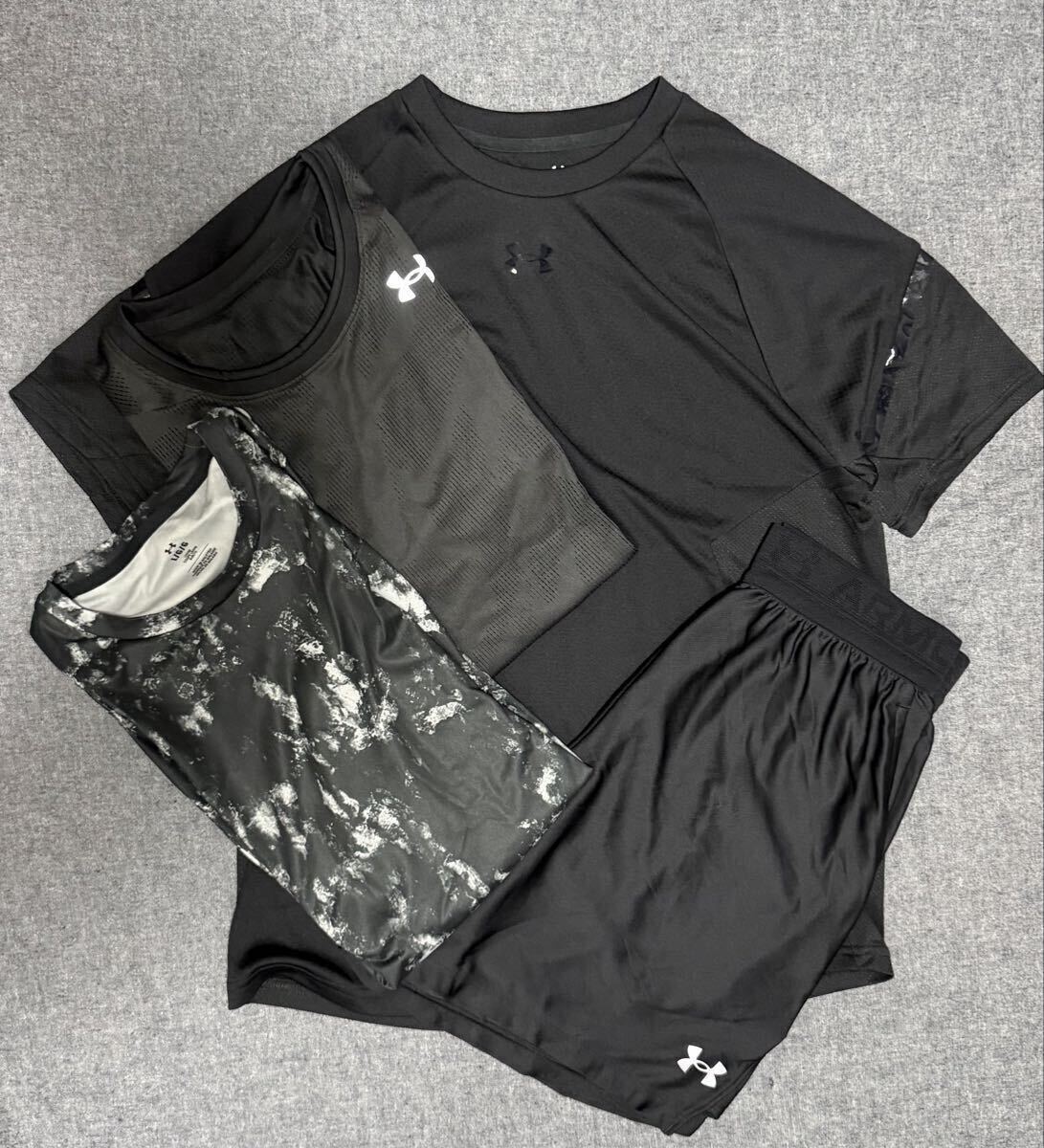UNDER ARMOUR 2026春夏NEWMODEL UAモチベート プリント ショートスリーブ Tシャツトレーニングウェア4セット拍卖