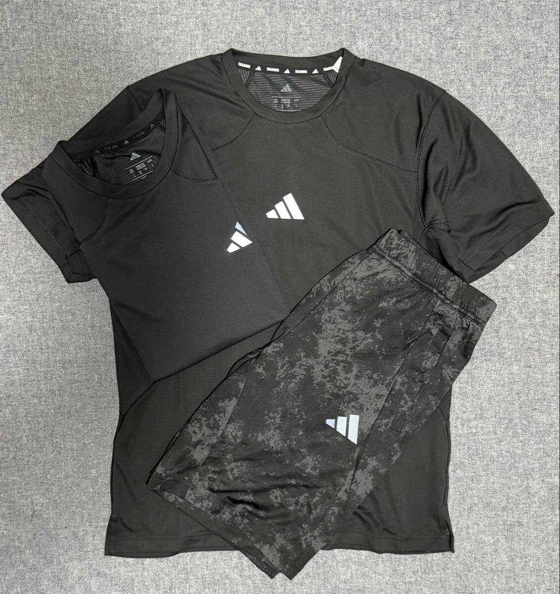 ADIDAS 2026春夏NEWMODEL TRN SS グラフィック LOGO Tシャツ・クールセンサータンクトップ・AOP ショーツトレーニングウェア3セット拍卖