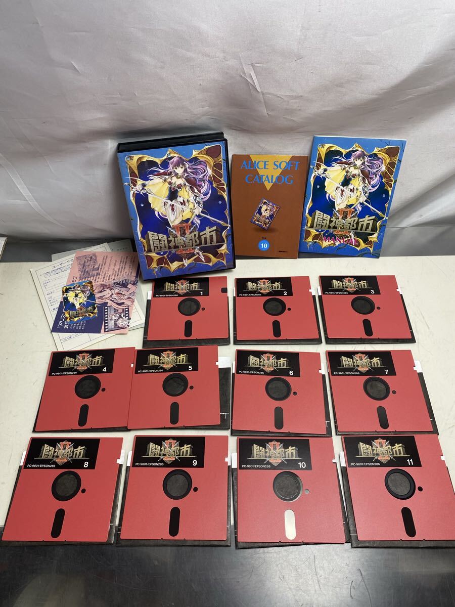C3DP-60808X11 PC-98 アリスソフト PC98互換機 闘神都市II 5”2HD 11枚組 HDD専用 ALICE SOFTNEC拍卖