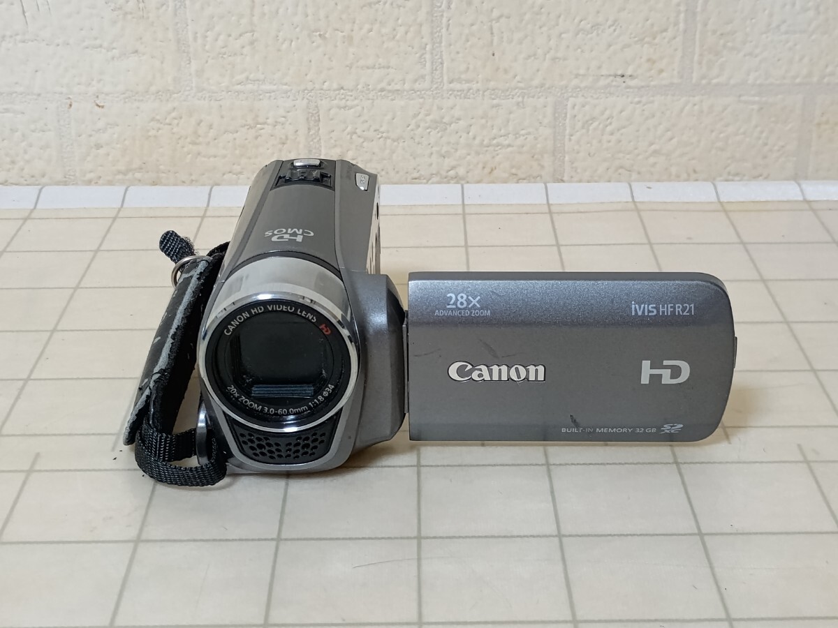 796■キャノン Canon デジタルビデオカメラ iVIS HF R21 本体のみ 付属なし ジャンク現状品拍卖