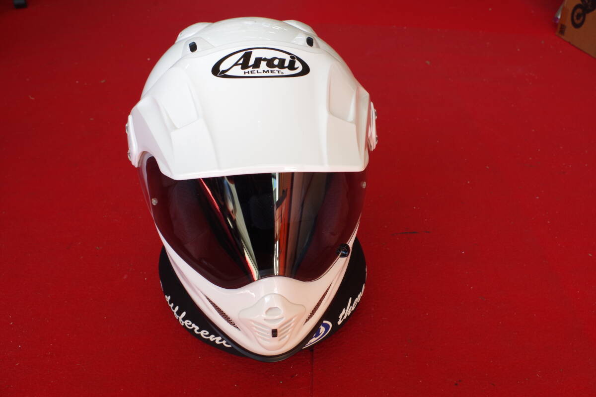 程度上 Arai アライ TOUR-CROSS 3 ツアークロス3 パールホワイト Mサイズ ヘルメット 拍卖