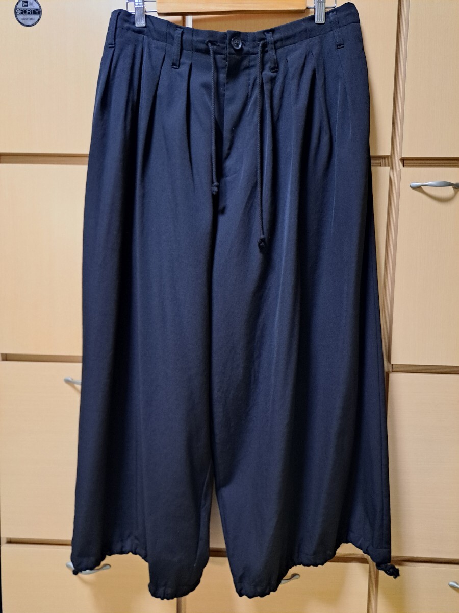 ヨウジヤマモト バルーンパンツ ブラック ウエストゴム 紐付き美品拍卖