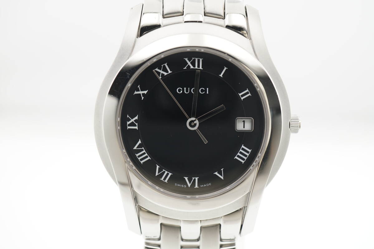良品♪【B6-Y F64】★GUCCI/グッチ 5500M メンズ腕時計 電池交換済み稼働品★拍卖