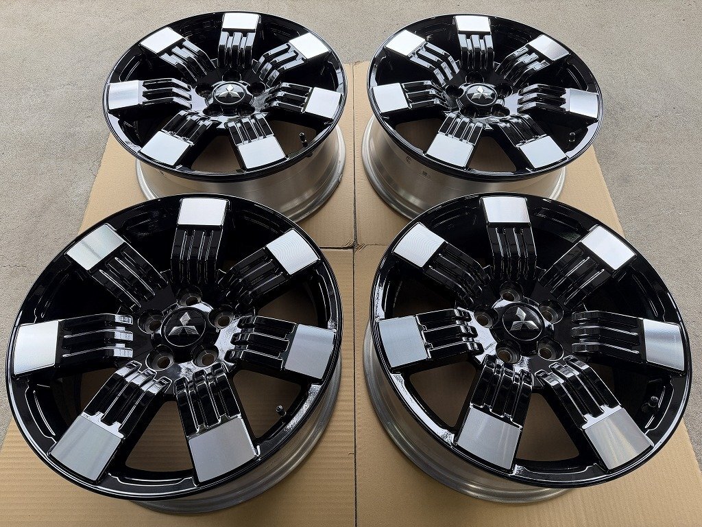 1円スタート 送料無料 ホイールのみ 新車外し 4本 ★ 新型 ミツビシ デリカ D:5 Pグレード 純正 7J +38 5H-114.3 業者宛て 営業所止OK拍卖