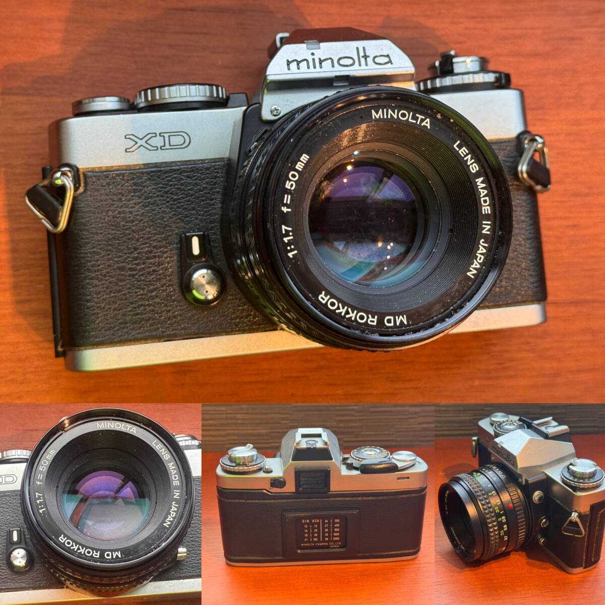 ☆MINOLTA ミノルタ☆一眼レフフィルムカメラ☆XD シルバーボディ☆MD ROKKOR 50mm F1.7 レンズ☆拍卖