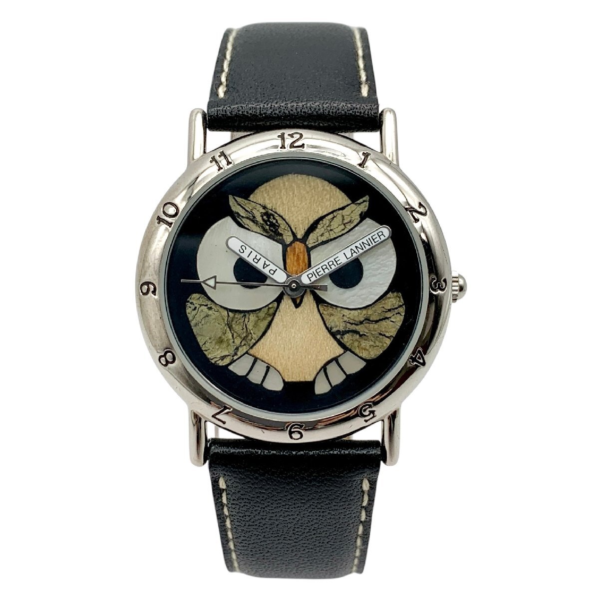 1円スタート! 稼働 PIERRE LANNIER ピエール・ラニエ 時計 腕時計 フクロウ HIBOU クオーツ 中古品 コンパクトサイズ 蘇や(TPS100)拍卖