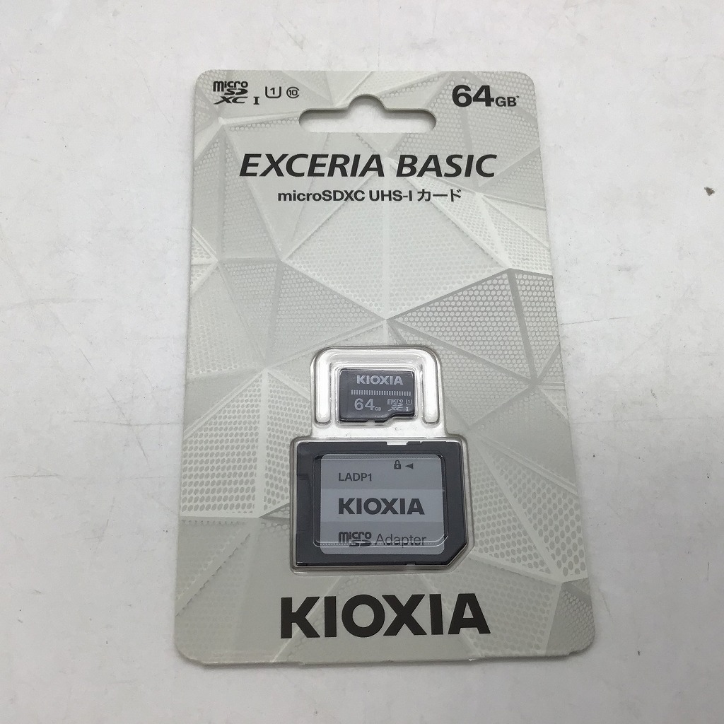 #7342 新品未開封 KIOXIA キオクシア EXCERIA BASIC 64GB micro マイクロSDカード class10 SDXC UHS-I KCA-MC064GS拍卖