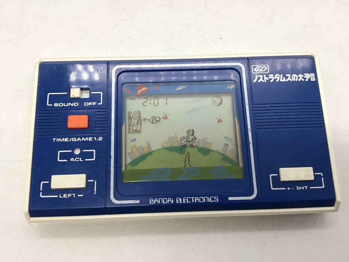 #7556 BANDAI バンダイ ゲームウォッチ ノストラダムスの大予言 昭和レトロ ゲーム おもちゃ レア 通電確認済 動作確認済拍卖