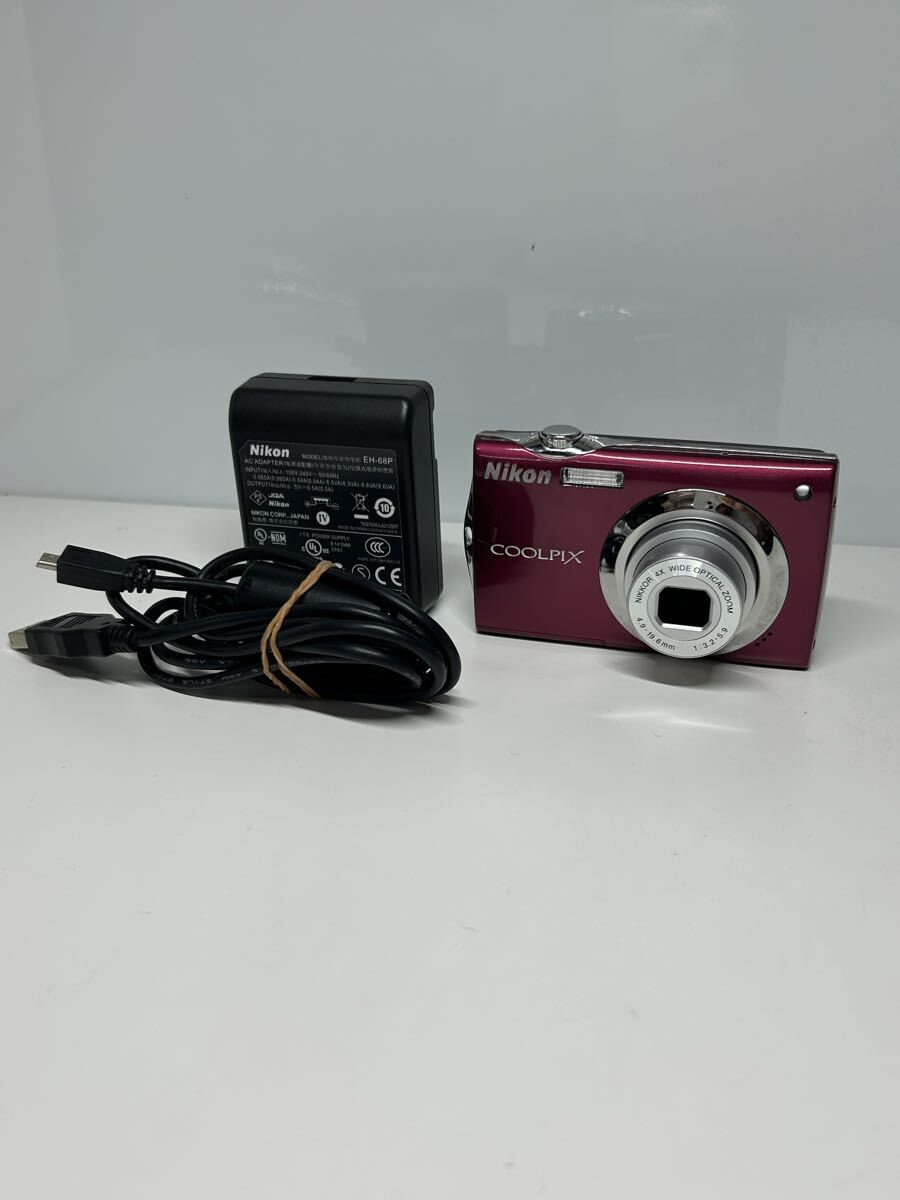 5【現状品】 Nikon COOLPIX S4000 コンパクトデジタルカメラ ルビーレッド ニコン デジタルカメラ 本体+充電器 中古 簡易動作確認〇 1円~拍卖