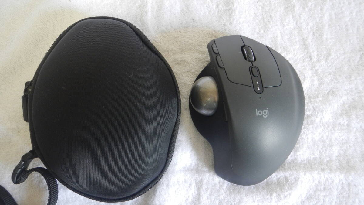 【動作未確認の為ジャンク品扱いです】logi ワイヤレストラックボールマウス varechケース付き拍卖