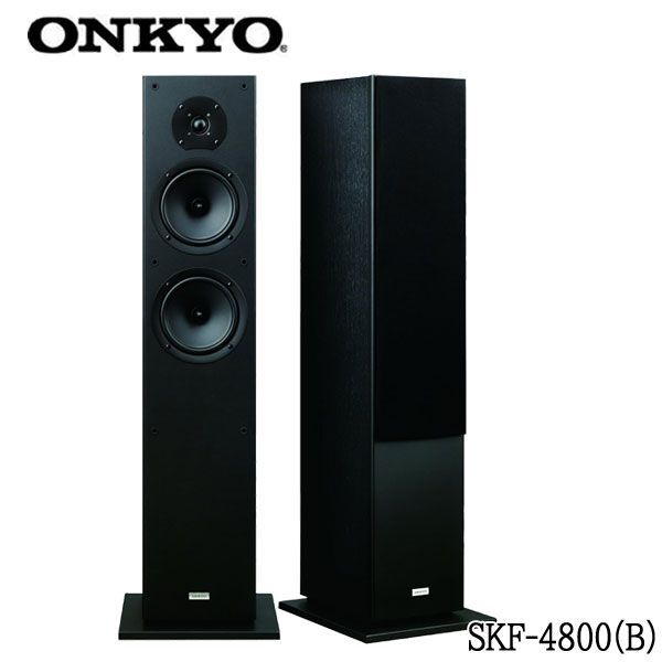 ■dt001■(220)新品・箱付 ONKYO 2ウェイ バスレフ フロアスタンディングスピーカー SKF-4800(B) 2本【シンオクG】拍卖