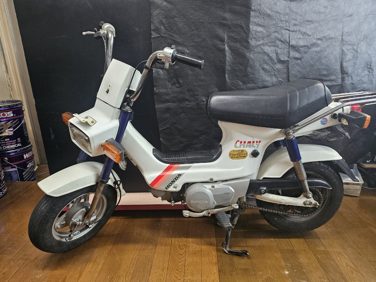 始動動画あり 実働 ホンダ 角目 シャリー 50 CF50 CHALY 車体 レストアベースなど 名古屋発 キック一発始動 ふけ上がり良好拍卖