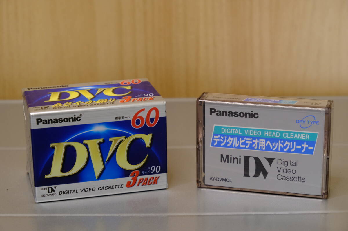 ◆ Panasonic Mini DV デジタルビデオ用ヘッドクリーナー AY-DVMCL / DVC ミニDVカセット 60分 3pack DVM60拍卖